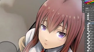 Drawing Makise Kurisu Anime amp Manga Art  STEINSGATE 0 [upl. by Hinkel]