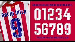 Tipografia Atletico de Madrid 2013 free download Atlético de Madrid Font 2013 [upl. by Ynnatirb]