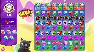 CANDY CRUSH SAGA COMBO PARTY 🔥🔥🔥 COLLECTING 1000 RED CANDIES 🍬  SPECIAL LEVEL 50 [upl. by Chapen]