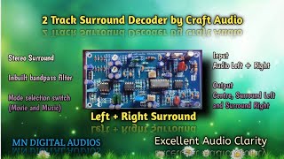 2 Track Stereo Surround decoder with mode selection switch  Full details with audio test [upl. by Airlie424]