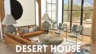 DESERT HOUSE WITH OUTDOOR LIVING  Sims 4  CC SPEED BUILD [upl. by Wylde]