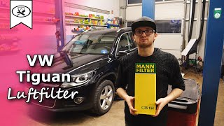 VW Tiguan Luftfilter wechseln  Changing the VW Tiguan air filter  VitjaWolf  Tutorial  HD [upl. by Feld226]