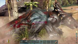 Clubbing a Trike  ARK Survival Evolved [upl. by Ifill]