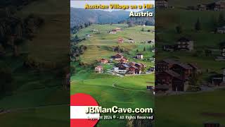 AUSTRIA VILLAGE on a HILL 4K Aerial View JBManCavecom Shorts [upl. by Sammer]