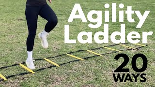 20 Agility Ladder Drills  Bootcamp ideas for personal Trainers [upl. by Antonina]