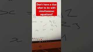 Solving simultaneous equations [upl. by Lucia]