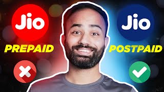 Jio Prepaid VS Jio Postpaid Plan Maybe Postpaid is Better for You Hindi [upl. by Remle]