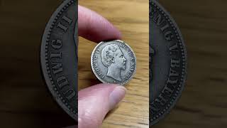 150 Year Old Coin of the Fairy Tale King Mad King Ludwig II of Bavaria history coin germany [upl. by Norry]