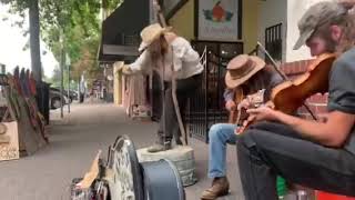 Old Time music Cookhouse Joe guitar fiddle washtub bass [upl. by Hafeetal961]