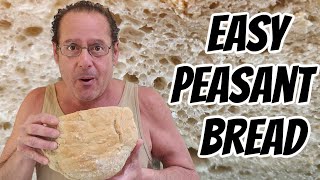 Easy Homemade Peasant Bread Recipe  StepbyStep Tutorial [upl. by Carpet]