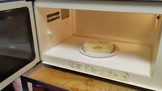 GE spacemaker II microwave defrost cycle great sounds [upl. by Querida22]