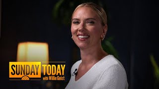 Scarlett Johansson talks ‘Asteroid City’ and new skincare line [upl. by Adrahs]