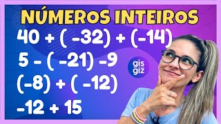 ADIÇÃO E SUBTRAÇÃO COM NÚMEROS POSITIVOS E NEGATIVOS 7º e 8º ANOS \Prof Gis [upl. by Toscano]