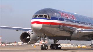 American Airlines Boeing 767223ERs at Los Angeles International Airport [upl. by Cho299]