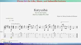 Katyusha  Arr for one Guitar with TABs [upl. by Brooke105]