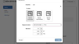 Tutoriel  Créer une facture dacompte [upl. by Dewey486]