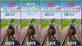 RX 6800 XT vs RX 7700 XT vs RTX 3070 Ti vs RX 7600 XT Test in 50 games at 1440P [upl. by Winnah]