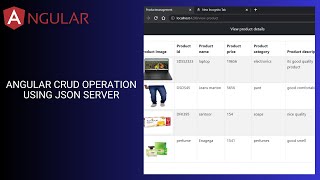 Angular crud operation using JSON server  Product Management System part 1angularcrud [upl. by Arrait]
