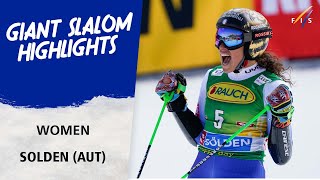 Brignone sets new record on her way to win in Sölden opening  FIS Alpine Skiing World Cup 2425 [upl. by Nyrb]