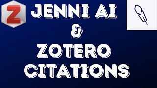 How To Cite With Your Zotero Collection In Jenni AI In Any Citation Style Zotero Jenni Integration [upl. by Eilraep]