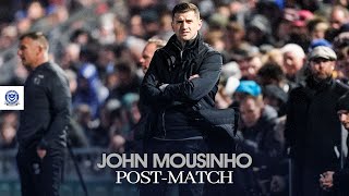 John Mousinho postmatch  Pompey 22 Derby County [upl. by Ylrevaw]