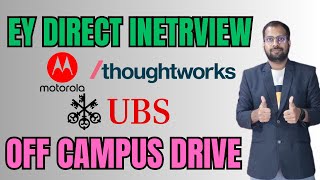 EY DIRECT INETRVIEWS  Full Stack Developer Job  Thoughtworks UBS Job For Freshers Apply Now [upl. by Rattan]