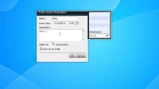 Events Manager Windows 7 Sidebar Gadget [upl. by Keene239]