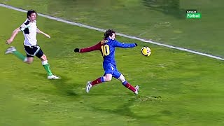 SuperSub Messi vs Racing Santander Away 200809 [upl. by Arvell]