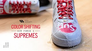 Supreme Air Force 1 Custom With Color Changing Paint [upl. by Eiresed]