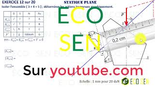 Statique plane  Exercice 12 sur 20 GRAPHIQUE [upl. by Ali456]