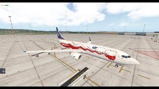 Zibo B738 Takeoff from TallinnEETN [upl. by Anoiuq]