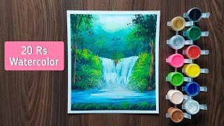 Drawing with 20 Rs watercolor  tutorial shorts [upl. by Fransen]