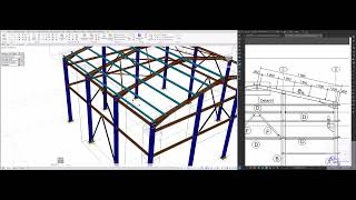 ADVANCE STEEL EP 14 ADDING PURLINS PART 1 [upl. by Sidky258]