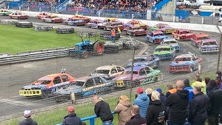 National saloon stockcar national championship  Cowdenbeath racewall 14523 [upl. by Acinna]