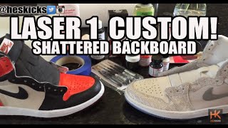 Custom Shattered Backboard Air Jordan 1 Laser Tutorial For Beginners w Time Lapse [upl. by Alake311]