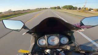 Top Speed on a Kawasaki Ninja 250R [upl. by Suiravad]