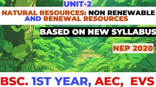 Natural Resources ll renewable and nonrenewable resources examples ll EVS ll NEP 2020 new syllabus [upl. by Sparrow]