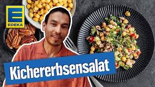 Kichererbsensalat in Vegan  Veganes SalatRezept mit Kichererbsen [upl. by Tomaso]