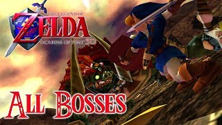 The Legend of Zelda Ocarina of Time 3D  All Bosses No Damage [upl. by Eseuqram241]