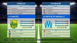 Nantes  Marseille PES 2017  Ligue 1 Conforama 20172018 2nde Journée  IA Vs IA [upl. by Redmund350]