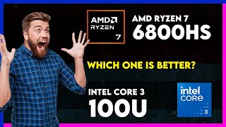 AMD Ryzen 7 6800HS vs Intel Core 3 100U Comparison [upl. by Attenaz558]