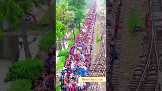 jam packed train jam packed train in bangladesh trains viralvideo viralshorts [upl. by Calista]