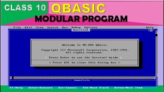 Qbasic Modular Program [upl. by Kendricks]