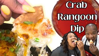 SUPER EASY Crab Rangoon Dip With Crispy Wonton Chips Recipe  Party Apps [upl. by Yvan746]