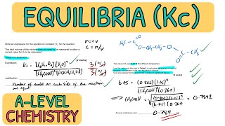 Chemical Equilibria Kc  Exam Question Walkthrough｜AQA A Level Chemistry [upl. by Longan722]