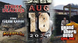 GTA Online Street Dealers Gun Van amp Shipwreck Locations August 10th 2024 [upl. by Elorac]