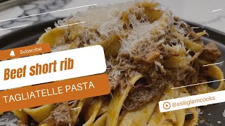 Beef short rib tagliatelle pasta  instant pot [upl. by Rhona]