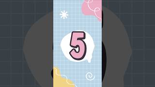 5 Countdown Background ❤️ time shorts short timer anime quiz cute kawaii count background [upl. by Artinad]