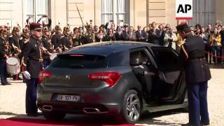 Hollande leaves the Elysee Palace [upl. by Pacifica198]