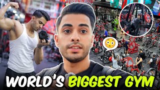 WORLD’S BIGGEST GYM IN DUBAI😱  Binous Gym Tour  🔥 [upl. by Etteuqaj]